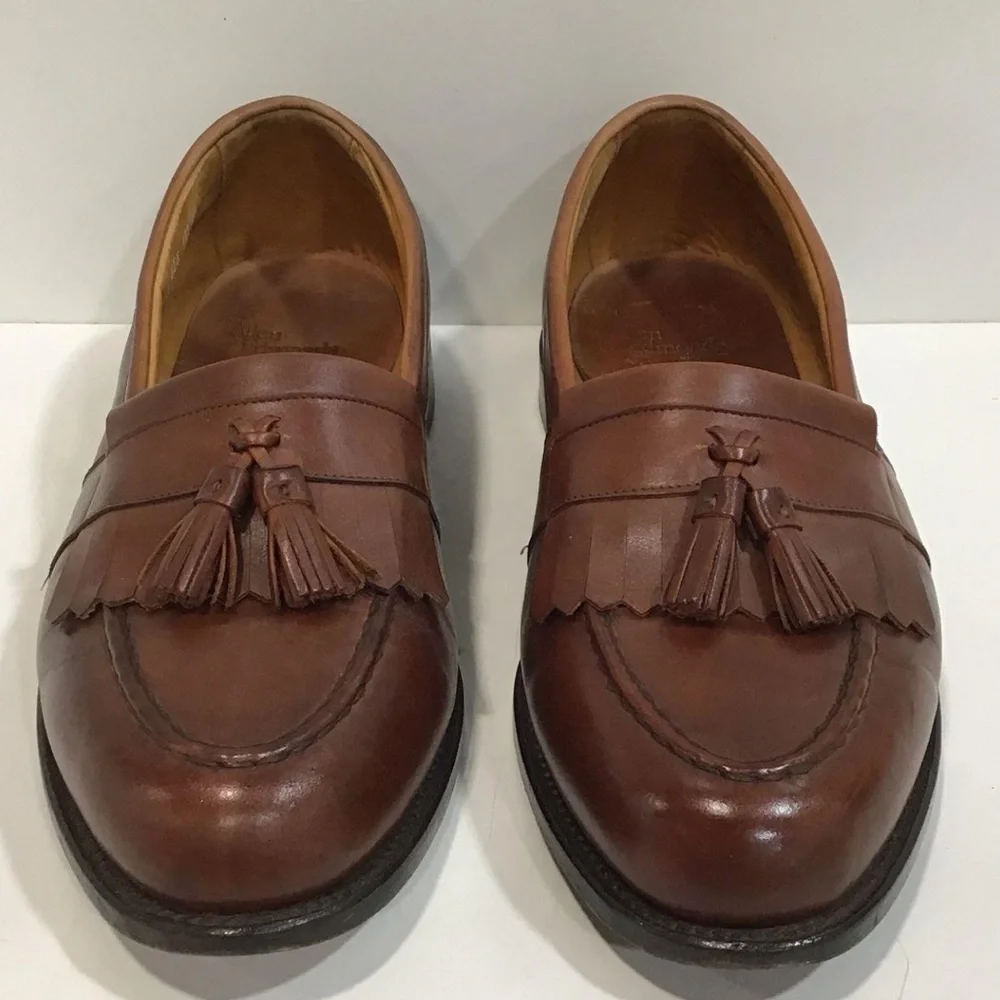 Men’s Allen Edmonds Newport Kiltie Tassel Loafer Chili Leather Size 12EEE